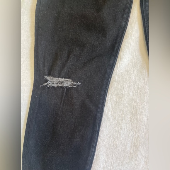 NWT! Spanx Sm ‘Distressed Denim Legging / Jeans’ vintage black 20213R $128 - Picture 6 of 14